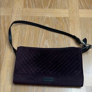 Quilted Plum Shoulder Clutch - Women's Bag